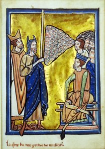 Egyptens fjerde plage, fra en bog med bibelbilleder, ca. 1250